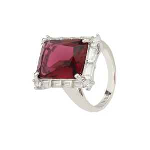 Tudor Silver Ring Ruby - Jewelry & Watches