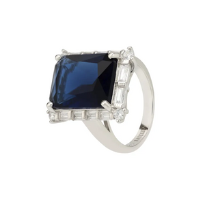 Tudor Silver Ring Sapphire - Rings