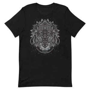 White Tiger Mandala Unisex T-shirt Cotton - Epic Fashion UKAllCatClothing