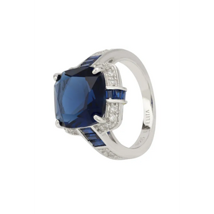 Windsor Silver Ring Sapphire - Jewelry & Watches