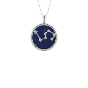 Zodiac Lapis Lazuli Gemstone Star Constellation Pendant