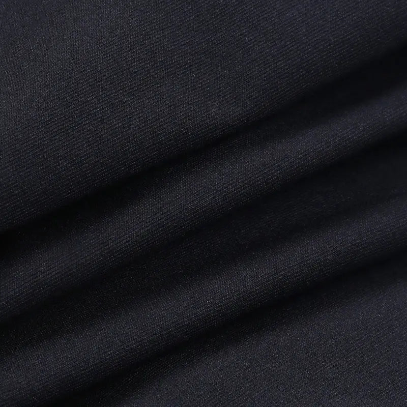 Backless Short Solid Black Latex Dress