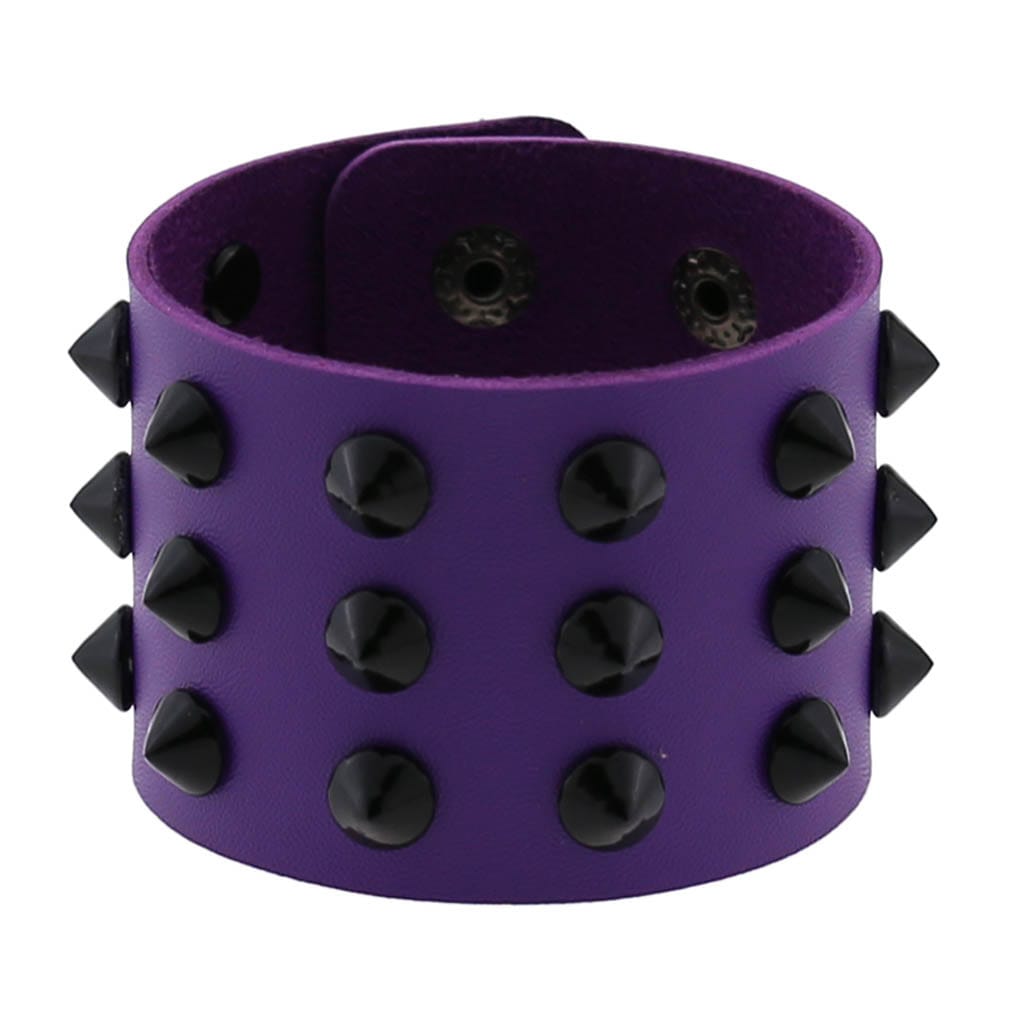 Gothic Punk Spike PU Leather Bracelet