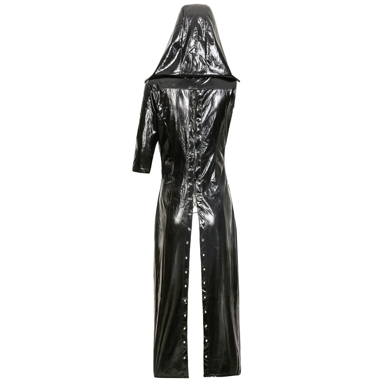 Punk Gothic Lace Up Hooded Dress