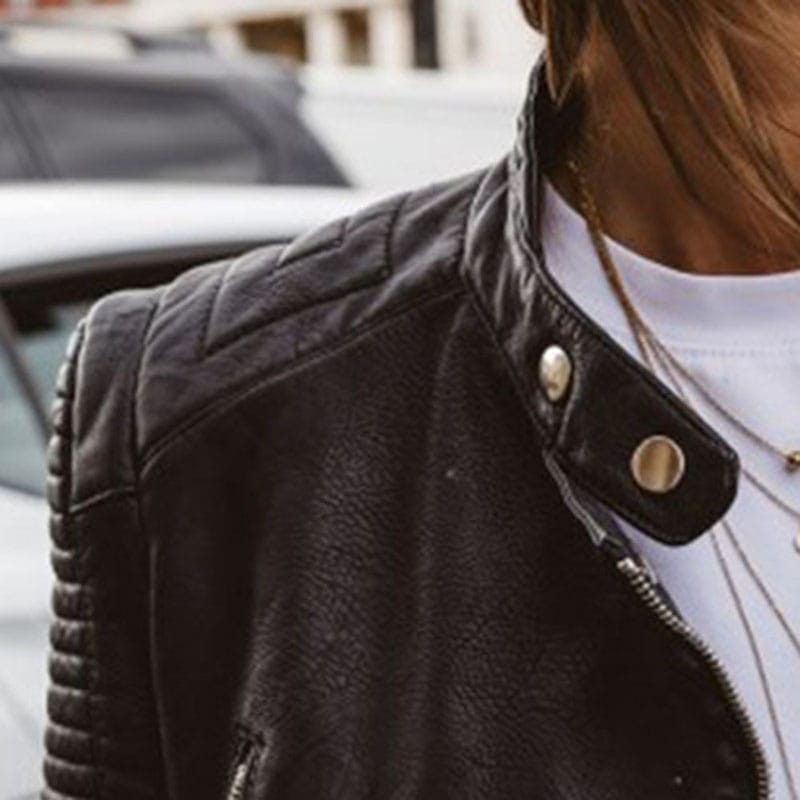 Faux Leather Jacket Motorcycle
