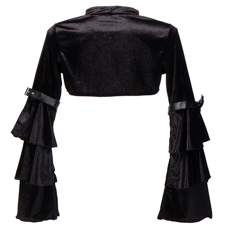 Gothic Lolita Tassels Long Sleeve Slim Short Coat