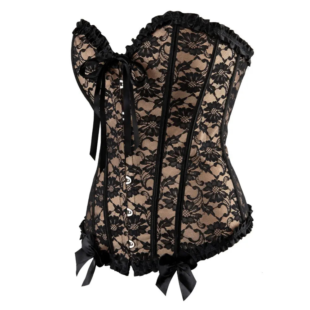 Gothic Floral Lace Corsets And Bustier