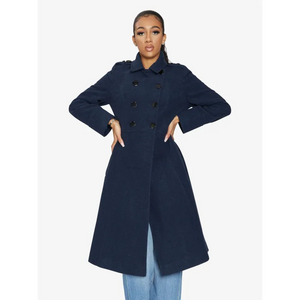 A - Line Double Breasted Coat - Coats & Jackets