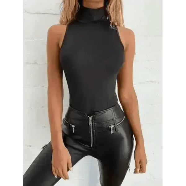Black casual fitted bodysuit - Epic Fashion UKAllArmBodysuit