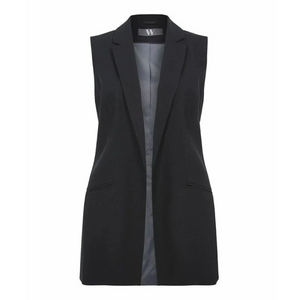Black Formal Open Front Sleeveless Blazer - Coats & Jackets