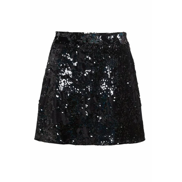 Black Sequin Skirt - L Skirts