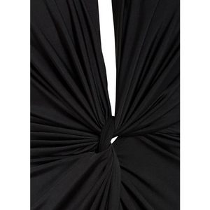 Black Twisted Front Dress - Dresses
