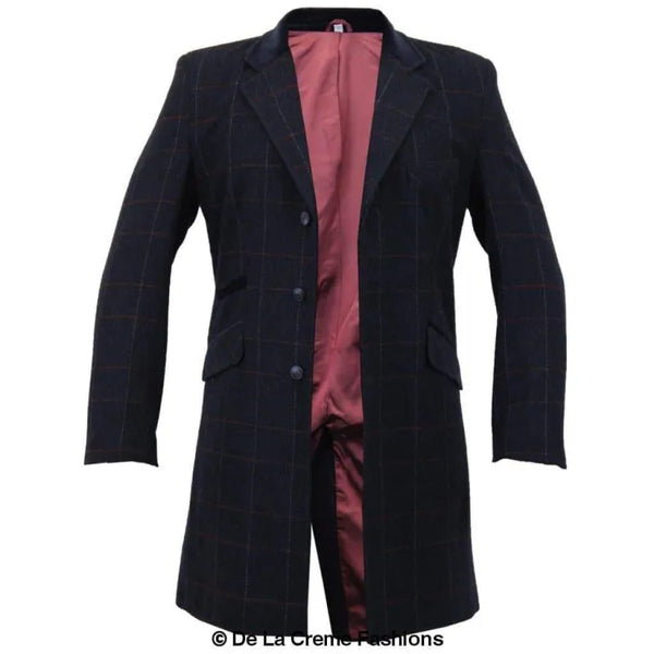 Check Design Retro Mod Coat - Coats & Jackets