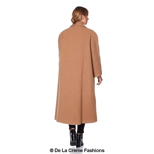 Curve Wool & Cashmere Blend Plus Size Long Coat (202) -