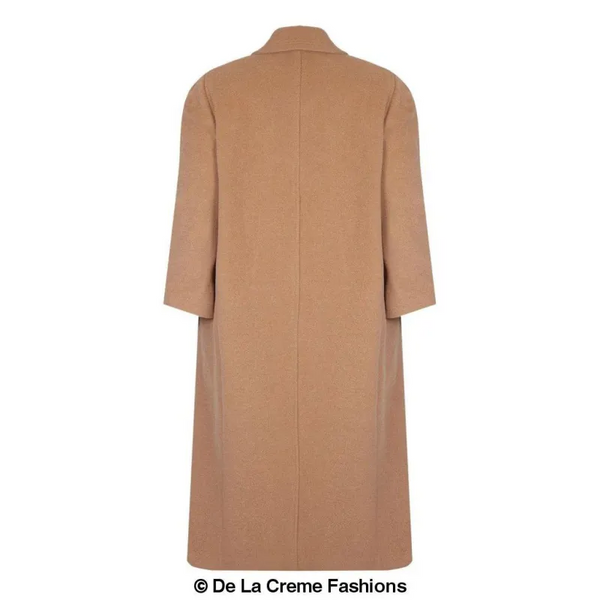 Curve Wool & Cashmere Blend Plus Size Long Coat (202)