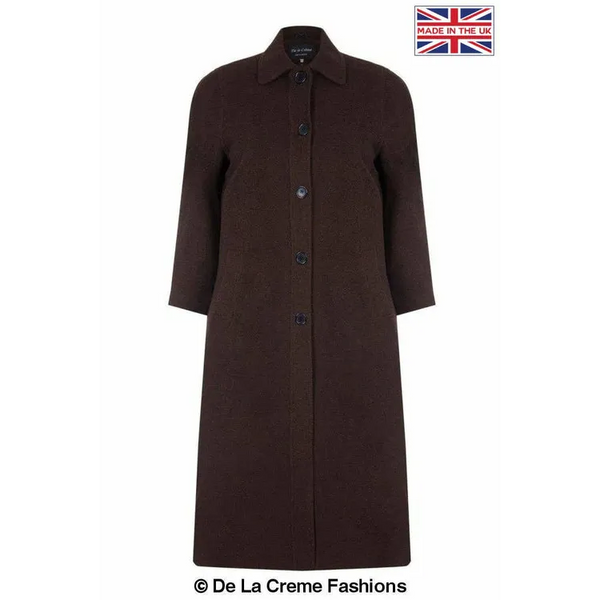 Curve Wool & Cashmere Blend Plus Size Long Coat (202) - UK