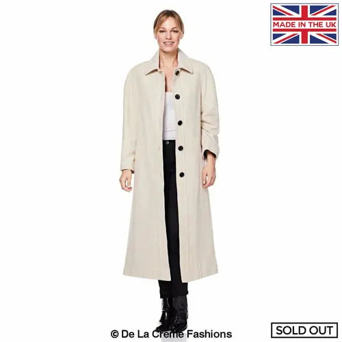 Curve Wool & Cashmere Blend Plus Size Long Coat (202) - UK