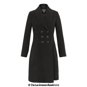 De La Creme - Womens Slim Fit Double Breasted Roll Collared