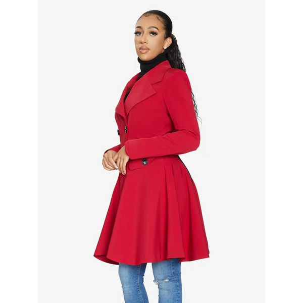 Double Breasted Skater Coat - Coats & Jackets