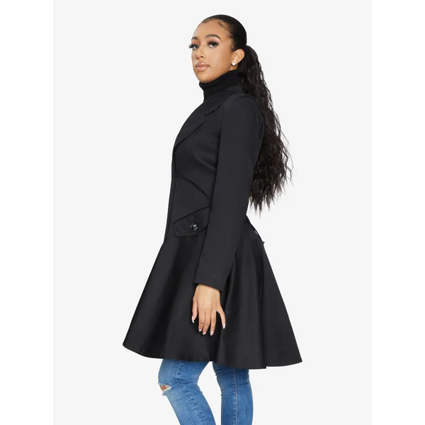 Double Breasted Skater Coat - Coats & Jackets