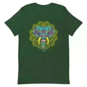 Elephant Mandala Unisex Cotton T-Shirt - Epic Fashion UKAllClothingCotton