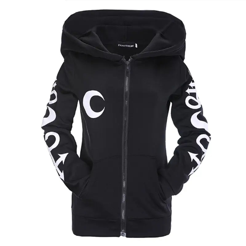 Gothic punk long sleeve witch craft hoodie