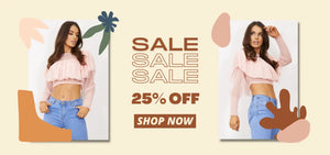 Fashion sale advertisement.