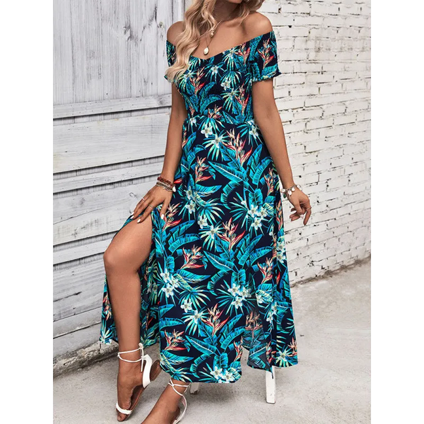 Floral print women’s summer dresses - Dress