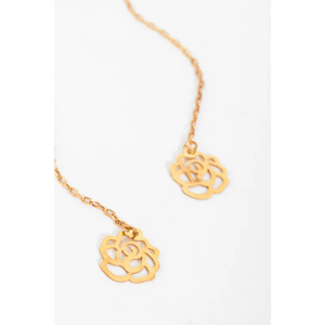 Gold Thread Through Earrings