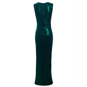 Green Cut Out Side Dress - Dresses