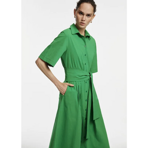 Green Midi Shirt Dress - Dresses