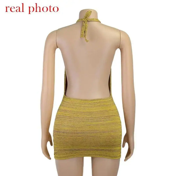 Halter Sexy Backless Mini Dresses - Epic Fashion UKAllJointWomen