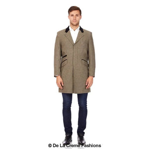 Herringbone Design Retro Mod Coat - Coats & Jackets