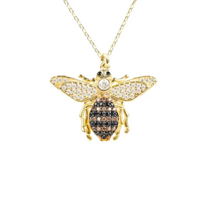 Honey Bee Pendant Necklace Gold - Accessories