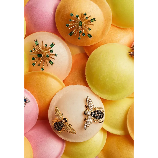 Honey Bee Stud Earrings Gold