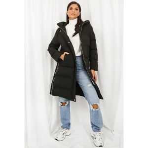 Hooded Longline Puffer Coat - Jackets & Coats