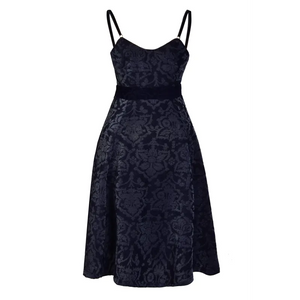 Jacquard Fit And Flare Dress - Dresses