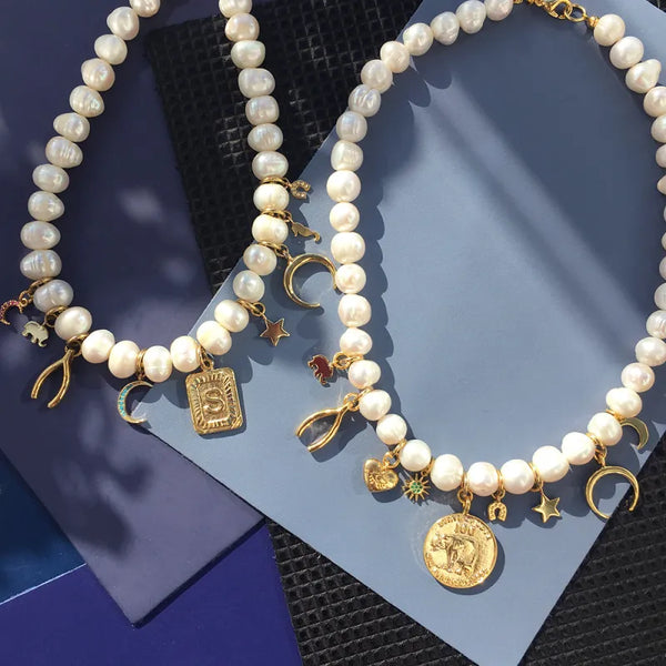 Lucky Charm Pearl Necklace - Necklaces