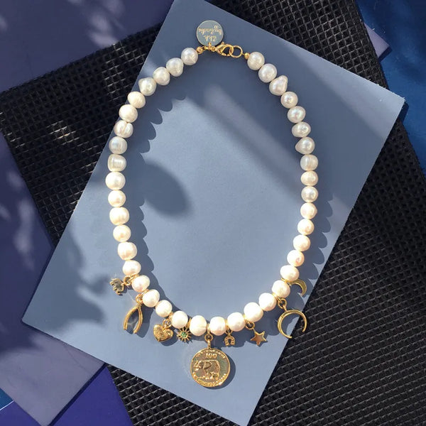 Lucky Charm Pearl Necklace - Necklaces