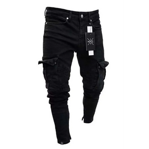 Men’s Fashion Mid Waist Ripped Slim Jeans - Pants