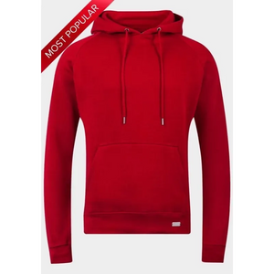 Mens Red Fleece Lined Pocket Hoodie - Shirts and Tops