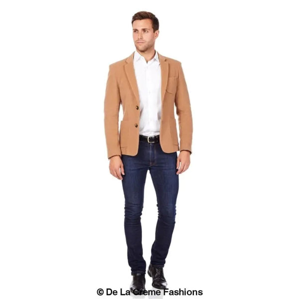 Mens Wool Blend Blazer - Coats & Jackets