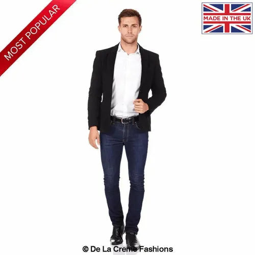 Mens Wool Blend Blazer - S / Black Coats & Jackets