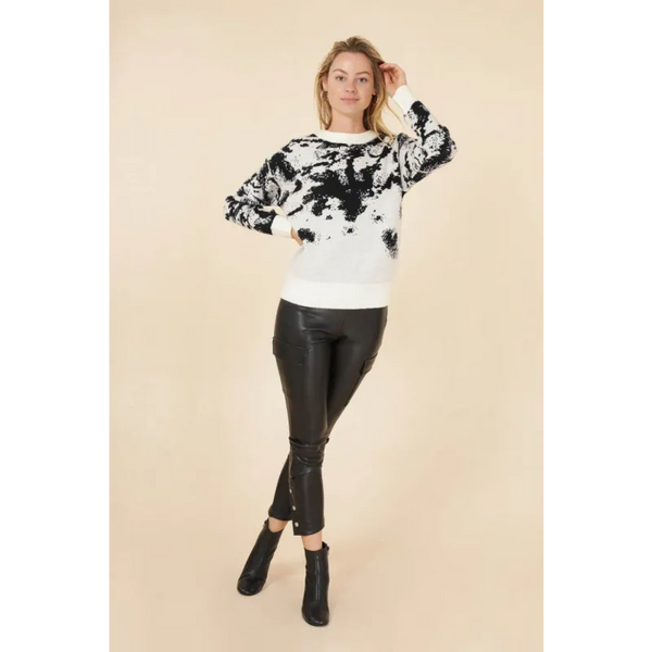 Monochrome Abstract Jumper In Black and White - Shirts &