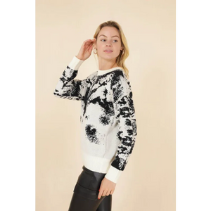 Monochrome Abstract Jumper In Black and White - Shirts &