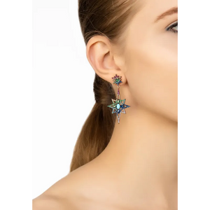 Northern Star Burst Multi Coloured Gemstone Earrings