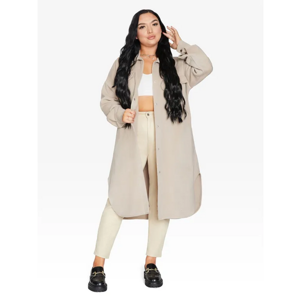 Oversized Longline Shacket - Coats & Jackets