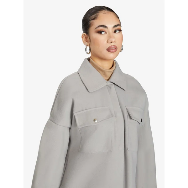 Oversized Longline Shacket - Coats & Jackets