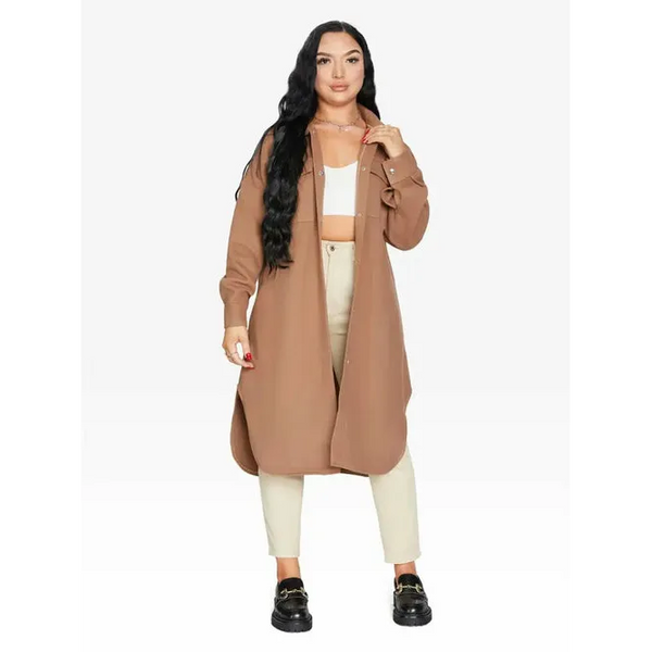 Oversized Longline Shacket - One Size (Fits UK 8 14)