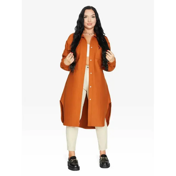 Oversized Longline Shacket - One Size (Fits UK 8 14)